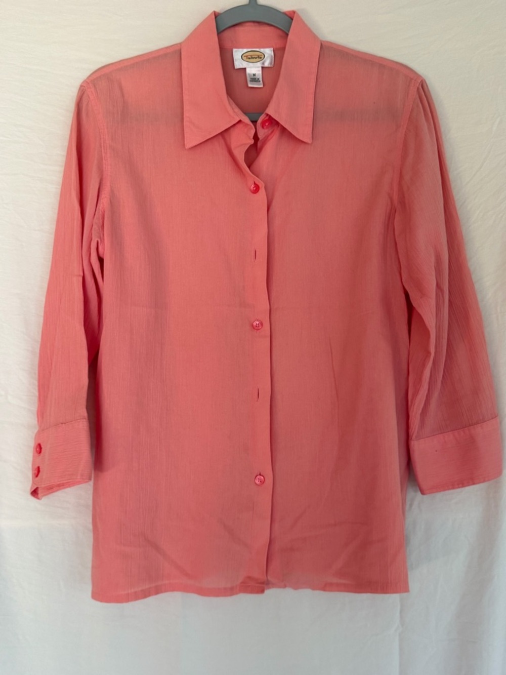 Talbots Coral Button-Front Women's Shirt